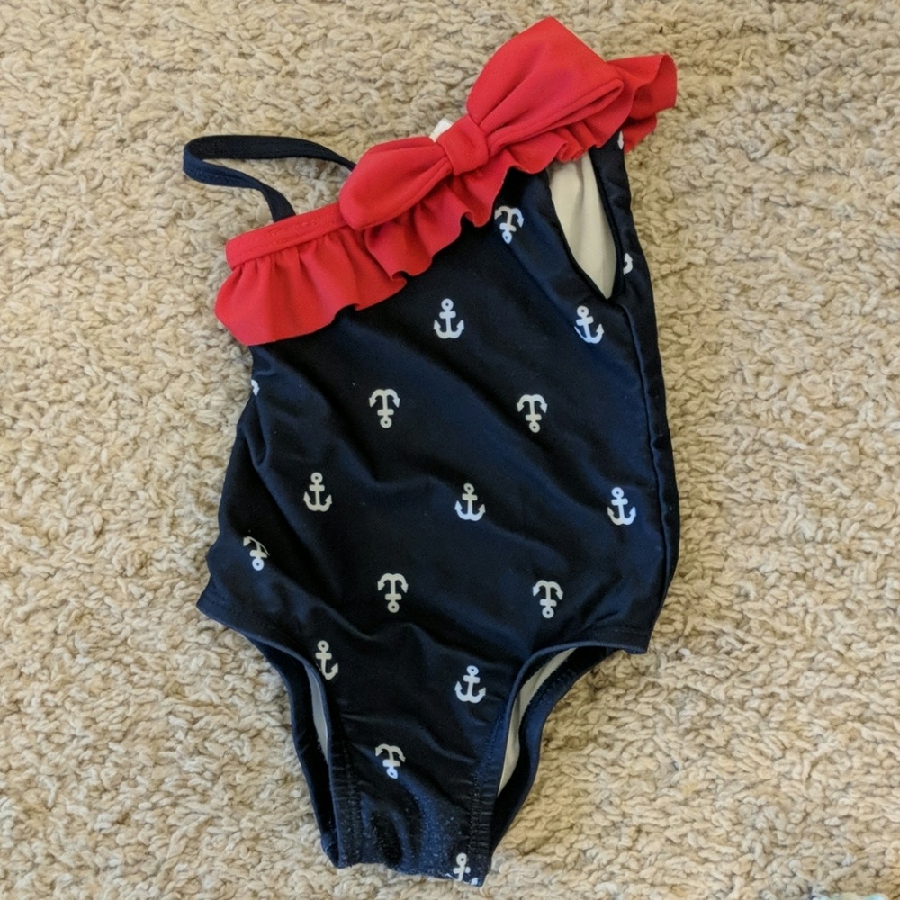 Baby girl bathing suit.